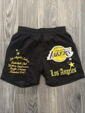 ULTRA GAME Black Los Angeles Lakers Mesh Shorts Men's Small Embroidered