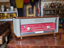 Mid-Century “GOSSON” Valve Table Radio – Red Dial & Grey Cloth – Untested