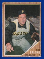 BOB FRIEND pirates 1962 TOPPS #520 GOOD 
