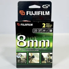 Fuji Fujifilm P6-120 8MM Video Cassette Tapes 2-Pack 120 SP 240 LP NEW NOS