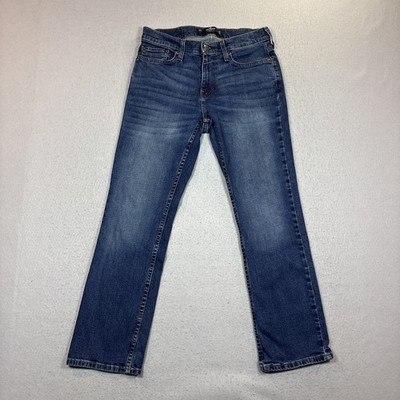 Hollister Bootcut Blue Denim Jean Regular Fit 5-Pocket Women Medium Wash 28X28