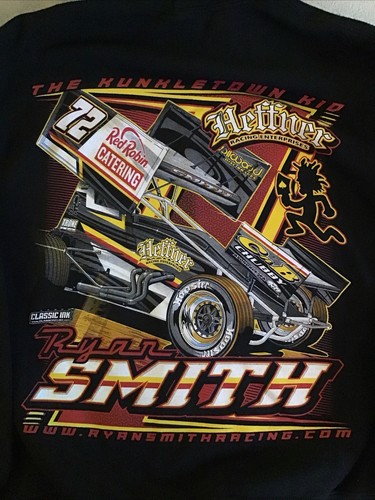 Used 2020 Ryan Smith #72 Red Robin World Of Outlaws Sprint Small Black Hoodie - Bild 6 von 6