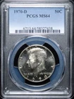 1970-D Kennedy Half Dollar -  PCGS MS 64  Proof Like Obverse