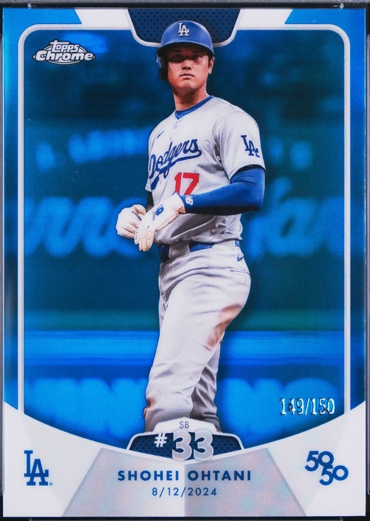 2024 Topps 50/50: Shohei Ohtani - Shohei Ohtani #69 Blue /150 for