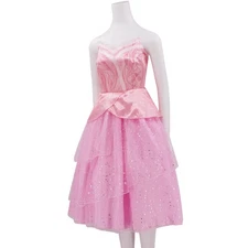 Wicked Glinda Cosplay Costume Women Glinda Pink TUTU Dress Outfit 
