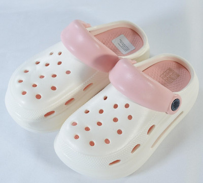 Clog Shoes Youth Size 13 EU 30-31 White Pink Slip On Garden Sandals Foam Comfort