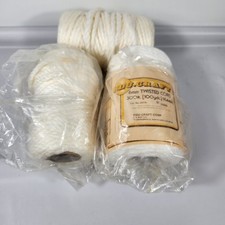  3 Vintage Twisted Cord EDU Craft 100 Yards Off White NEW 24715