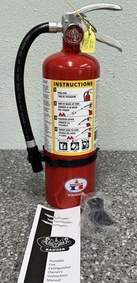 BADGER Fire Extinguisher: 10 lb Extinguisher, STD-5MP-1 ABC 5 lb Agent Charge