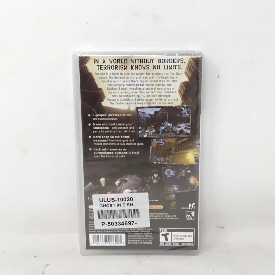 Ghost in the Shell: Stand Alone Complex - Sony PSP (2005) - R1 - Factory Sealed - Image 2 of 4