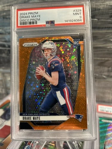 2024 PANINI PRIZM DISCO PRIZM #329 DRAKE MAYE PSA 9