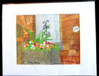 Original watercolor "Charleston Window" scene by Nancy Palmie,  11 x 14, matted — photo 1