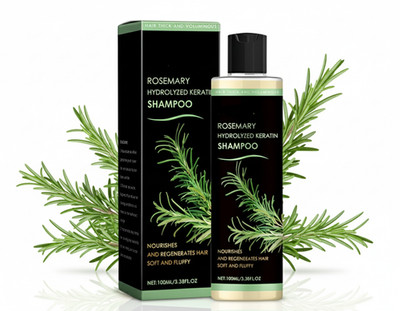 Organic Rosemary Hair Growth Shampoo with Hydrolyzed Keratin for Women Men 100ml