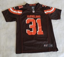 Chłopięca brązowa koszulka piłkarska Cleveland „Whitner 31” rozmiar M (10/12)