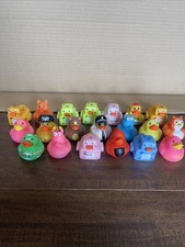 Rubber Ducks Lot Of 20 Toys Jeeps All Have Been Written On