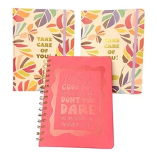 3 Tabitha Brown Target Journals Note Books Floral Design And Maroon Typography 