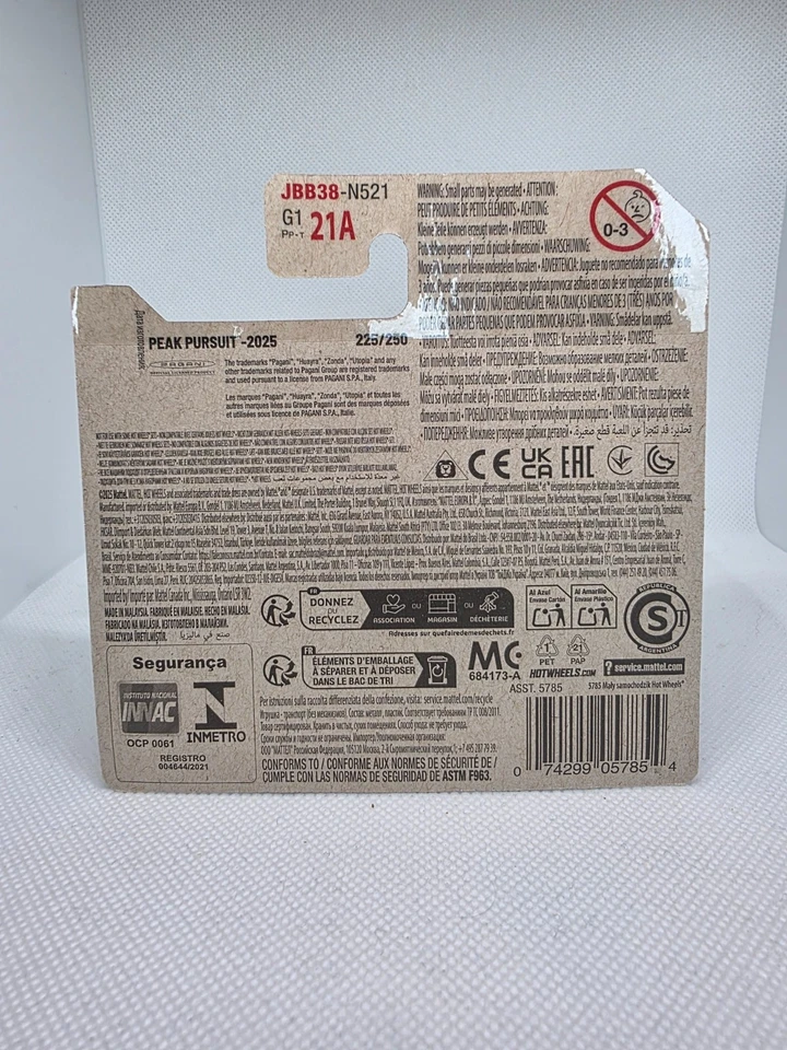 Hot Wheels Pagani Utopia Blue Short Card - Image 3 of 3