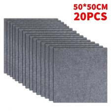 20pcs 50*50cm Self Adhesive Carpet Tiles Peel and Stick Floor Plank Mat Non-Slip