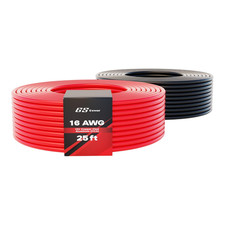 50ft CCA 16 Gauge Wire Automotive, 25ft Red 25 ft, Red/Black