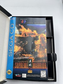 Supreme Warrior Sega CD 1994 2 Discs Manual Case TESTED WORKS