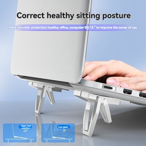 Portable Laptop Stand Foldable Laptop Riser with 2 Adjustable Angles for9945 - Afbeelding 2 van 6