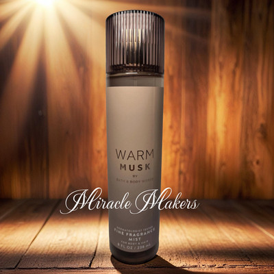 BATH & BODY WORKS WARM MUSK FRAGRANCE MIST BODY SPRAY 8 FL OZ NEW FREE SHIP