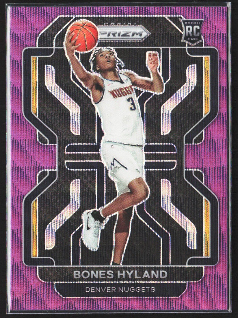 2021-22 Panini Prizm #302 Bones Hyland Purple Wave