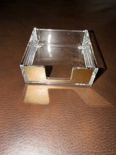 Xinjoduz Gold Sticky Note Holder Clear Acrylic Desk Dispenser for 3x3 Pads