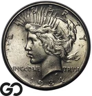 1934 Peace Dollar Better Date, Gem BU+ *Tough This Nice*