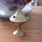 Petit brûle-encens vintage en laiton massif (H 7 cm)