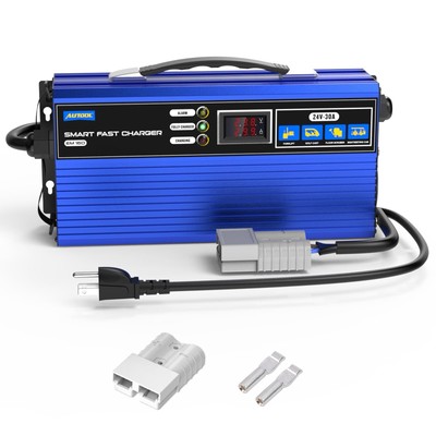 AUTOOL 24V 30A Forklift Battery Charger, Fully-Automatic