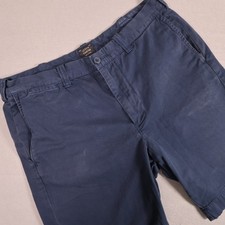 J Crew Stanton Chino Shorts Mens 33 Waist 9" Inseam Navy Cotton Twill Casual