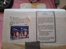 Hawthorne Village Norman Rockwell Illuminated Porcelain Library Christmas House