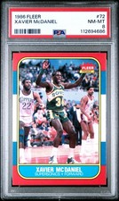 1986 FLEER #72 XAVIER MCDANIEL PSA NM-MT 8