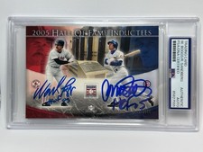 2005 UD Hall Of Fame Inductees WADE BOGGS/RYNE SANDBERG HOF 05 Autograph PSA/DNA