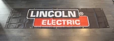 Lincoln Electric Banner Flag Big 2x8 feet Garage Mechanic Man Cave
