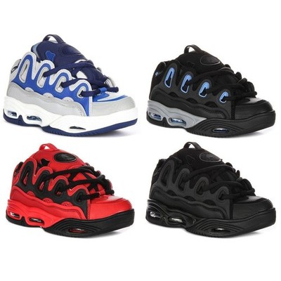 OSIRIS D3 2001 Grobe Sohle Schnürbar Skate Herren Turnschuh Schwarz Blau UK 6 -