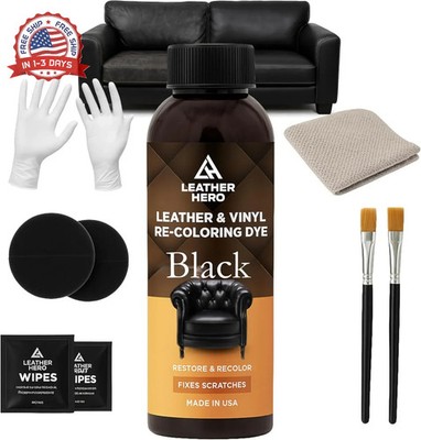 Leather Hero Color Restorer Kit - Leather Dye & Scratch Remover for Couches, Sho