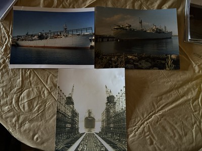 USS John w Brown 3 81/2 By 11 Colored Photos Sailing & launch Image