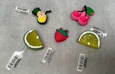 Crocs Jibbitz Uniquely You 5 Shoe Charms Summer Fruit Salad Limes Cherries +