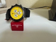 Men's Swiss Legend 10006  Legato Cirque chronograph  Yellow dial watch 49mm