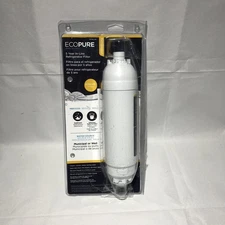 EcoPure EPINL30 5 Year In Line Refrigerator & Ice Maker Water Filter Read Desc