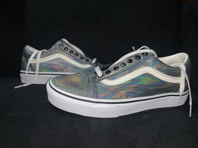 Vans Old Skool Prism Suede Iridescent Rainbow Skate Shoes  display picture 3