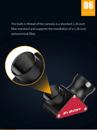 SVBONY SV188P 1.25inch 90 Degree Dielectric Mirror Diagonal 99% Reflectivity - Picture 7 of 11