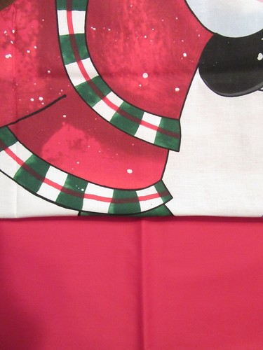 Daisy Kingdom Joyful Snowman Fabric Door Panel #1123 Cut/Sew + 1 Yd. Red Backing - Picture 9 of 9