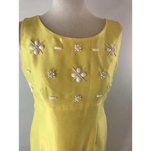 Kasper Lemongrass Embellished Cocktail Sheath Dress Size 6 - Picture 3 of 10