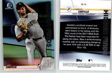 Joey Cantillo 2020 Bowman Hidden Finds Chrome #HF-JC San Diego Padres