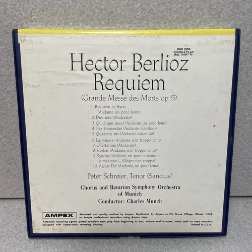 7-1/2ips Berlioz Requiem Charles Munch Bavarian Symphony Double Album Reel Tape - Imagen 2 de 17