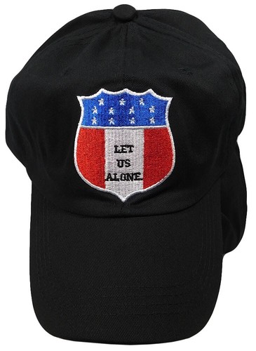 LET US ALONE BADGE BLACK HAT CAP - Picture 2 of 6