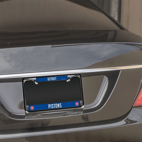 Detroit NBA Pistons Black Metal License Plate Frame - Picture 2 of 7