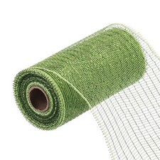 6 Inch Glitter Poly Burlap Mesh for Wreath Decorative Mesh Fabric Ribbon 10 Y...